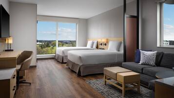 Habitació, 1 llit de matrimoni gran i sofà llit, accessible, banyera | Roba de llit hipoal·lergògena i cobrellits