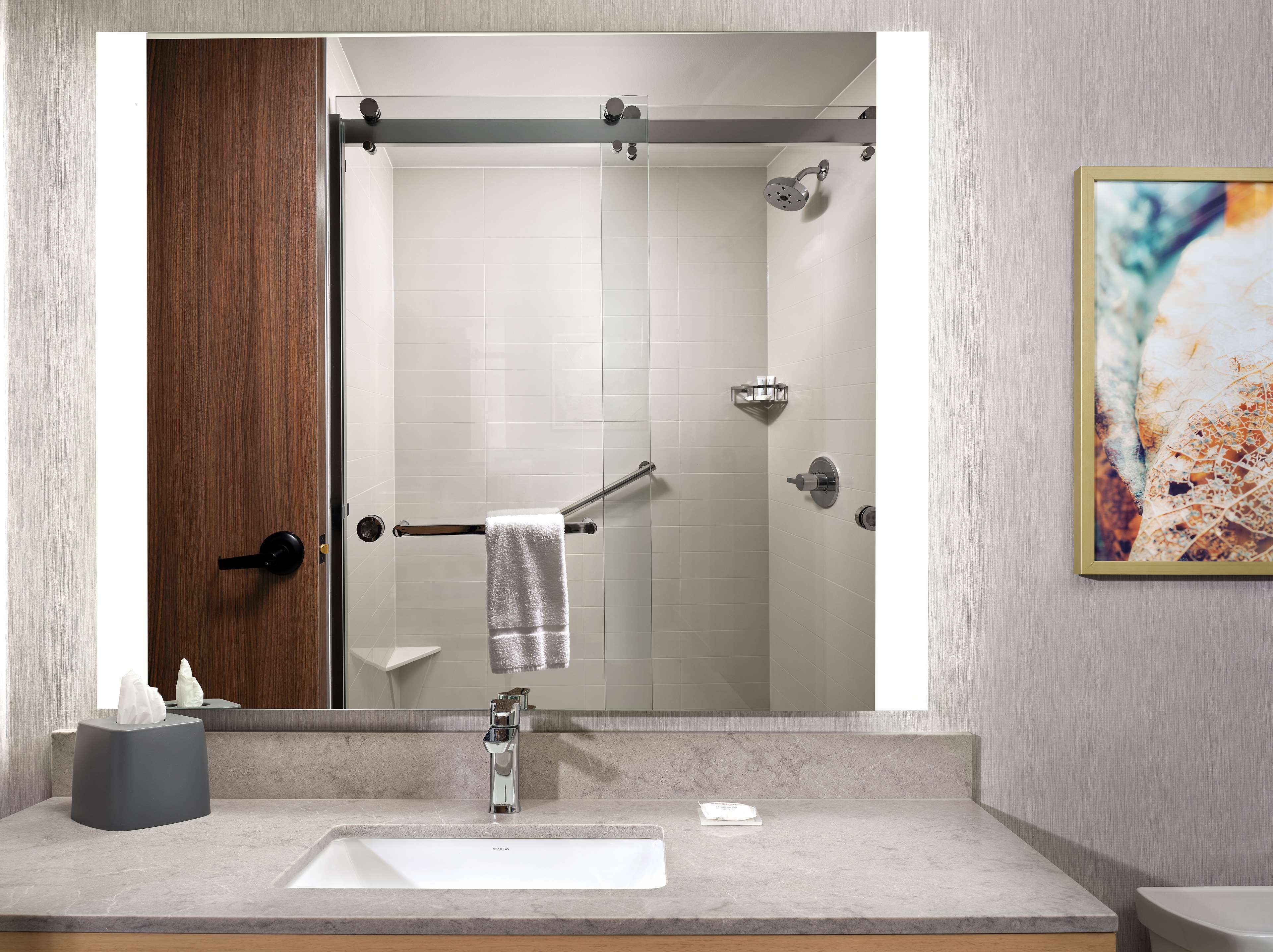 suite, 1 king bed with sofa bed | bathroom | free toiletries, hair dryer, towels, soap