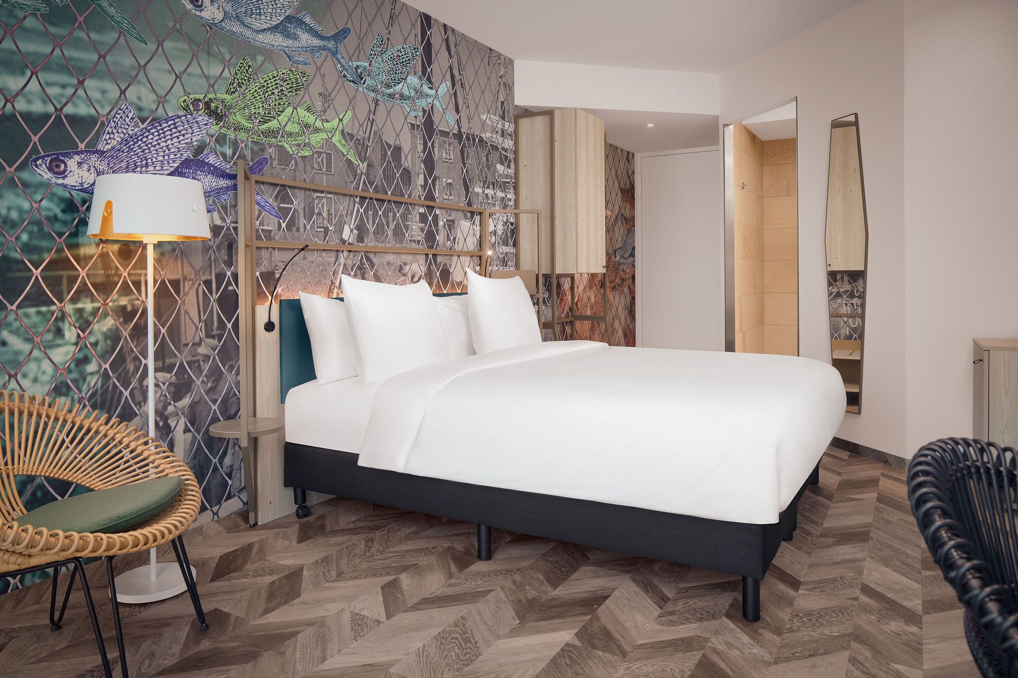 sea view double room | 1 bedroom, down duvets, in-room safe, desk