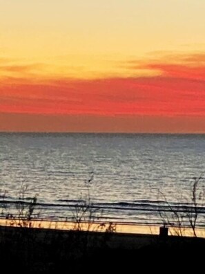 Enjoy breathtaking views of the ocean from this serene beachside location.