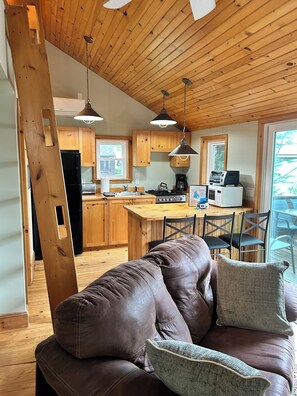 Televisión y chimenea