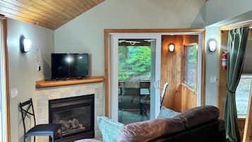 Télévision, cheminée