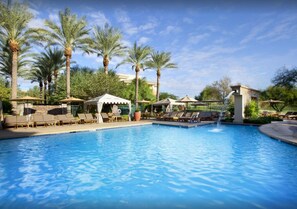 Outdoor pool, a heated pool