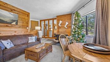 TV, fireplace, DVD player