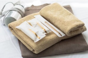 Hair dryer, towels