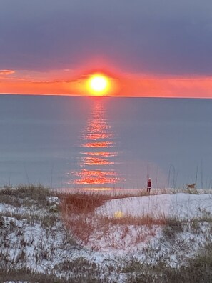 Accommodatie ligt op het strand, ligstoelen