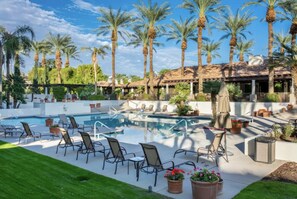 Outdoor pool, a heated pool