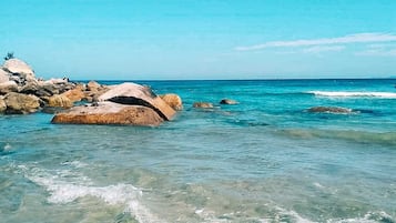Beach nearby, sun-loungers