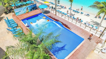 4 outdoor pools, open 7:00 AM to 8:00 PM, pool cabanas (surcharge)