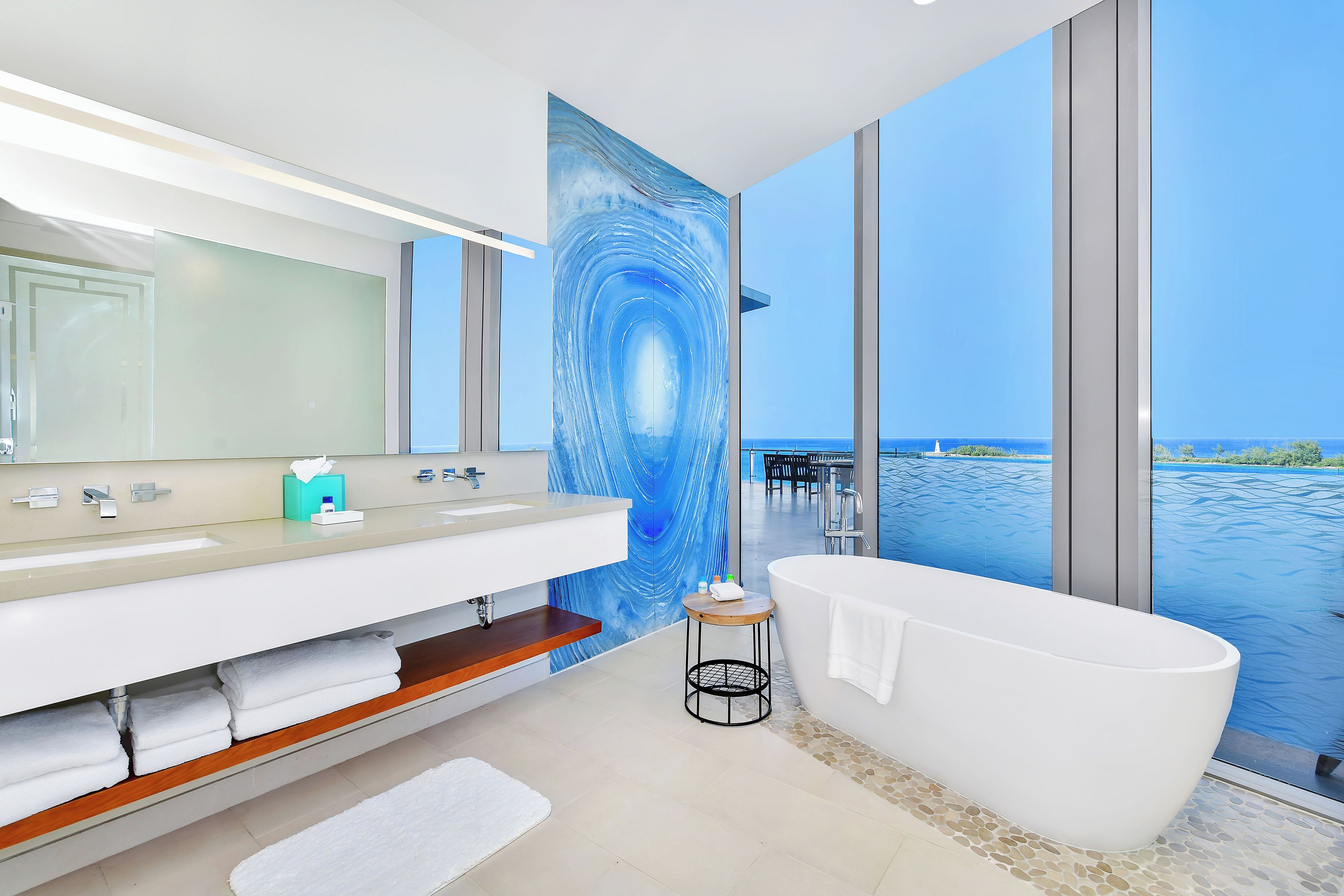 room, 4 bedrooms, ocean view (residence) | bathroom | separate bathtub and shower, hair dryer, soap, shampoo
