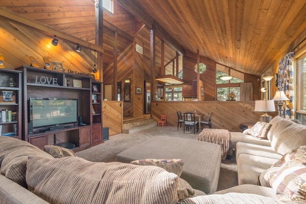 Una Smart TV, una chimenea, videojuegos, un reproductor de DVD