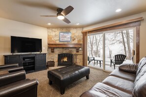 TV, fireplace, DVD player