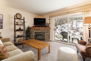 TV, fireplace, DVD player