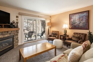 TV, fireplace, DVD player