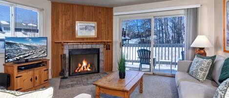 TV, fireplace, DVD player