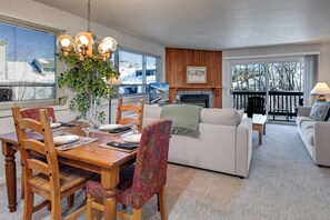 TV, fireplace, DVD player