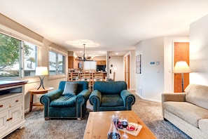 TV, fireplace, DVD player