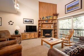 TV, fireplace, DVD player