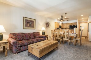 TV, fireplace, DVD player