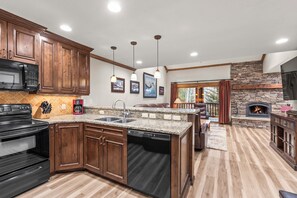 Fridge, microwave, oven, stovetop - Managed by Park City Lodging-True Ski-In/Ski-Out to Park City Mountain Resort! (Park City)