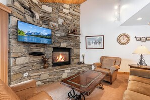 TV, fireplace, DVD player - Managed by Park City Lodging-True Ski-In/Ski-Out to Park City Mountain Resort! (Park City)