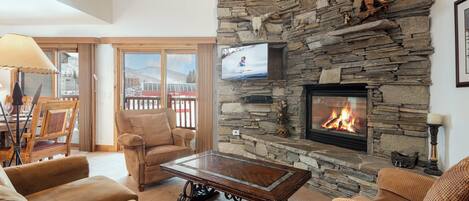 TV, fireplace, DVD player