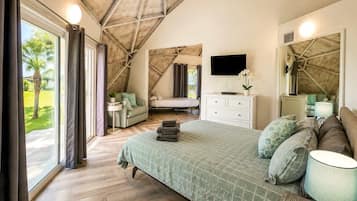 1 habitación, tabla de planchar con plancha, wifi y ropa de cama