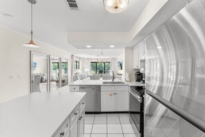 Oven, stovetop, dishwasher, toaster