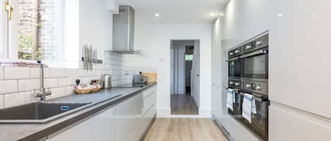 Fridge, microwave, dishwasher, toaster