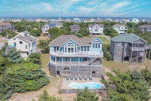 Exterior - Oceanview Home w/ Saltwater Pool, Hot Tub, Game Room, Private Beach Boardwalk (Waves)