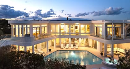 An awe-inspiring 8,000 SF custom oceanfront mansion retreat on two...