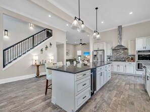 Fridge, microwave, oven, stovetop - Spacious Private Pool & Patio! Private Golf Cart! Club Destiny Amenities! (Destin)