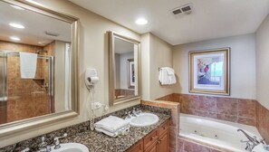 Hair dryer, towels