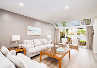 Newly Renovated! Idyllic Lake Views, Golf Cart Included, Beach Close By!