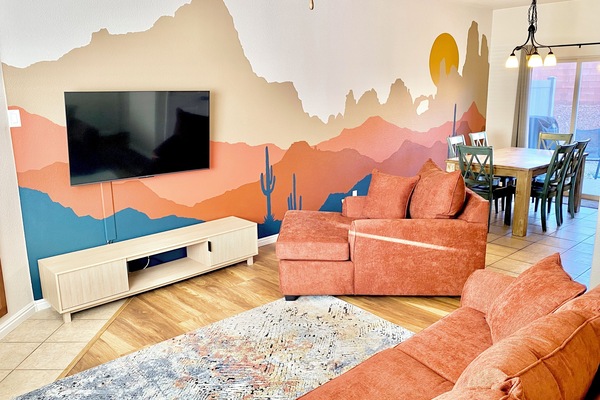 Smart-TV, Kamin, Bücher
