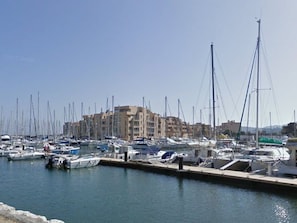 Stunning marina views from a nearby building.