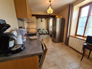 Fridge, microwave, dishwasher