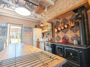 Fridge, microwave, dishwasher