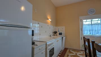 Fridge, microwave, dishwasher