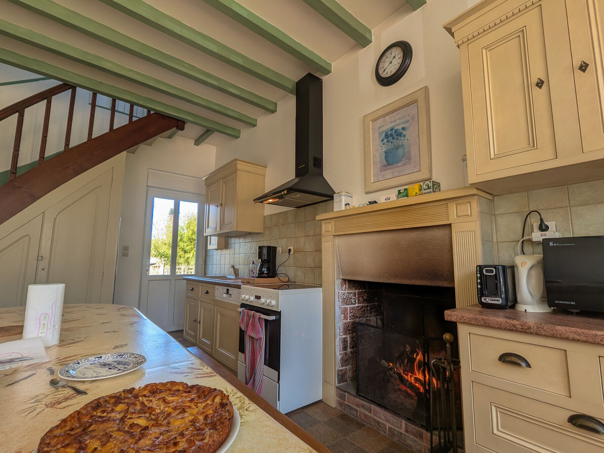 Fridge, microwave, dishwasher