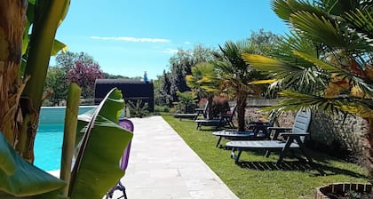Charming Home with Heated Pool, Hot Tub, and Private Garden in Le Menoux