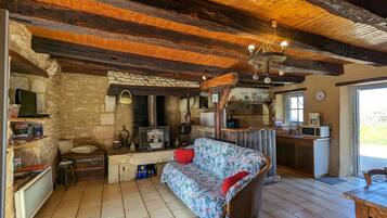 Télévision, cheminée