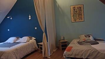 3 chambres, Wi-Fi gratuit, draps fournis