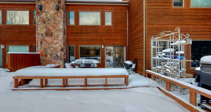 Centrally located condo with furnished deck, amazing Teton views, & fireplace