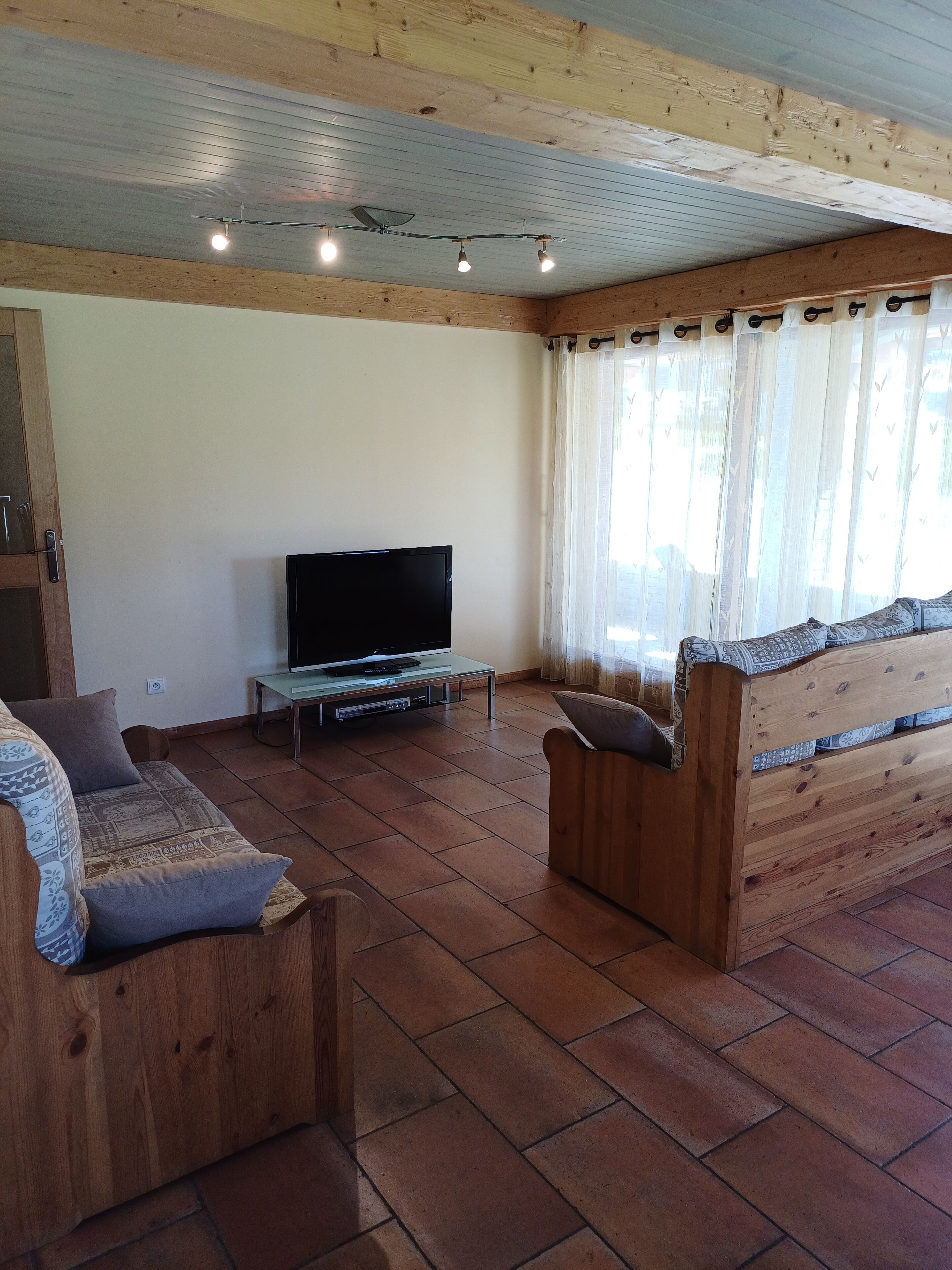 TV, DVD player, ping pong