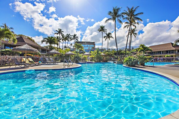 A heated pool