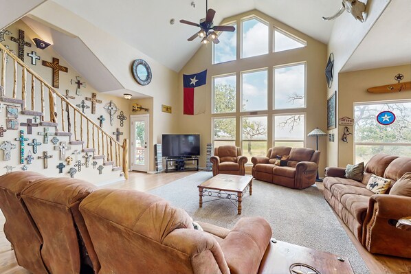 TV, video games, DVD player, books