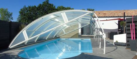 Outdoor pool, a heated pool