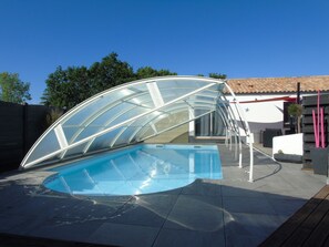 Outdoor pool, a heated pool