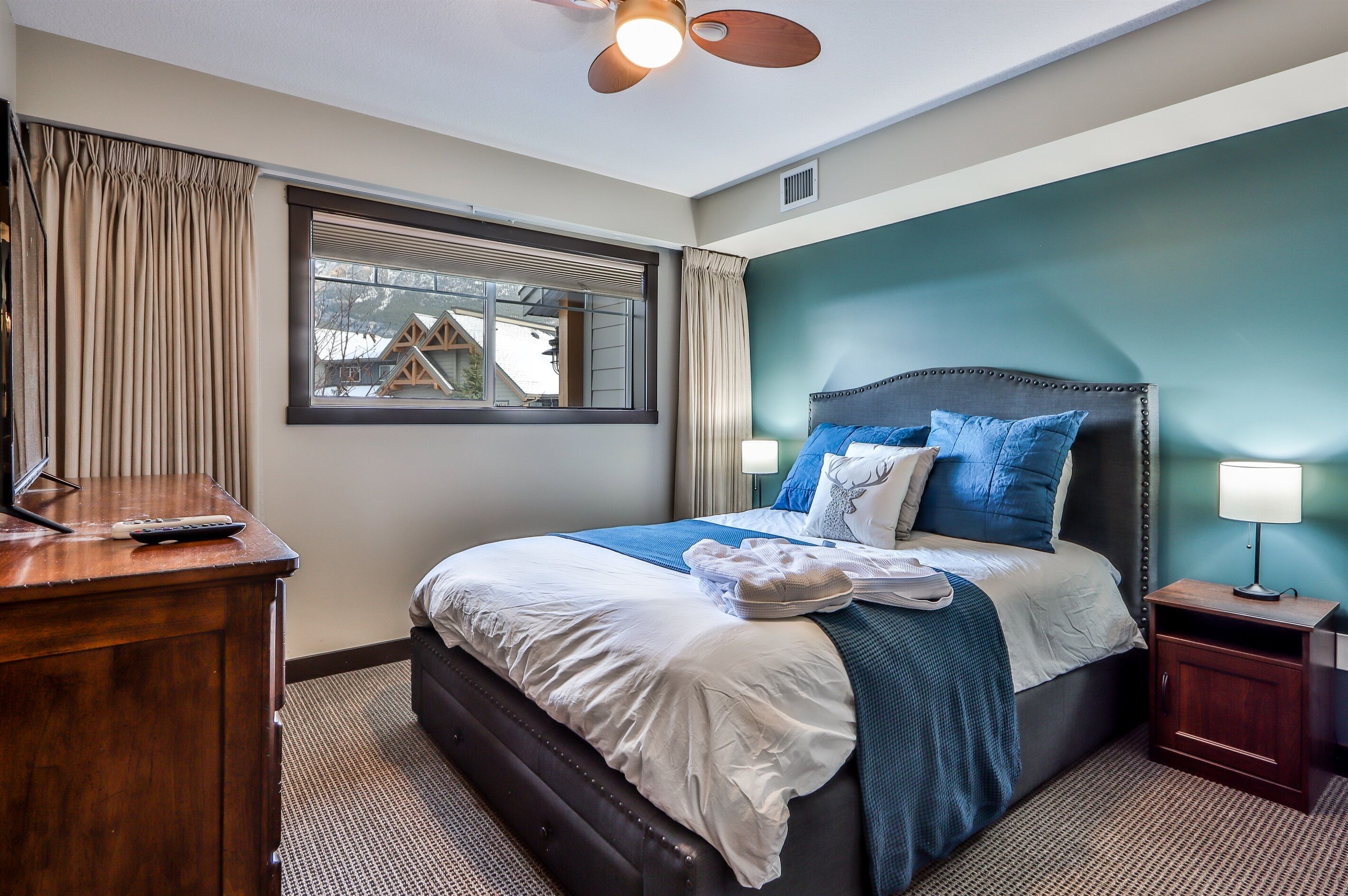 2 bedrooms, iron/ironing board, travel crib, WiFi